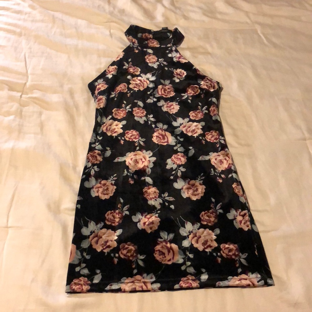 Crushed velvet dress